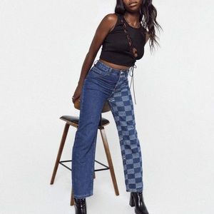 Princess Polly check jeans